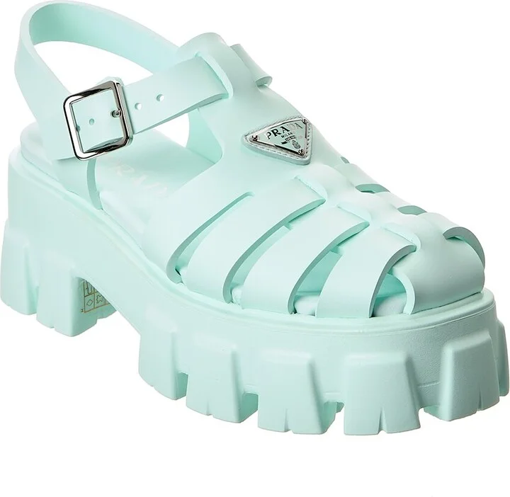 Prada Logo Rubber Sandal