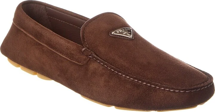 Prada Logo Suede Loafer