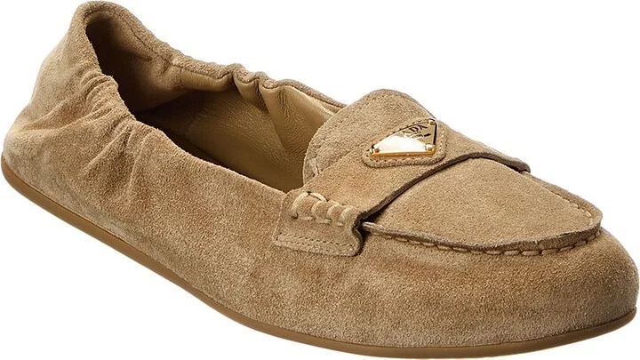Prada Logo Suede Loafer