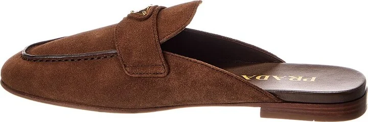 Prada Logo Suede Mule - Image 2