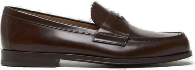 Prada Logo-Triangle Slip-On Penny Loafers