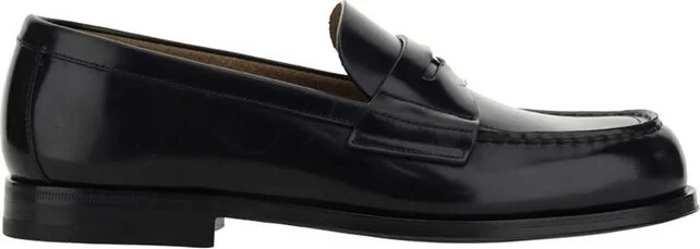 Prada Logo-Triangle Slip-On Penny Loafers