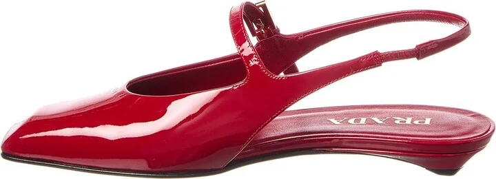 Prada Mary Jane Patent Slingback Ballerina Flat - Image 2