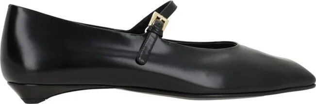 Prada Mary Jane Square-Toe Ballerina Shoes