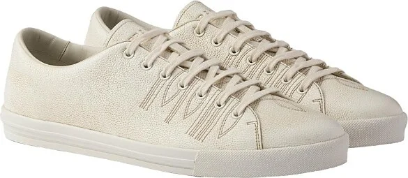 Prada Men's Aged-Effect Leather Sneakers