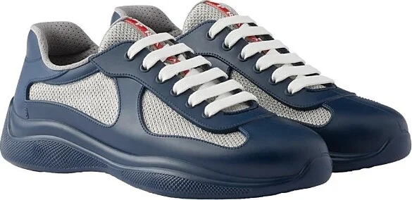 Prada Men's America's Cup Soft Rubber and Bike Fabric Sneakers