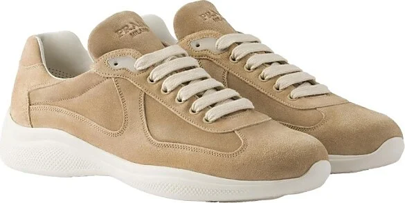 Prada Men's America's Cup Suede Sneakers