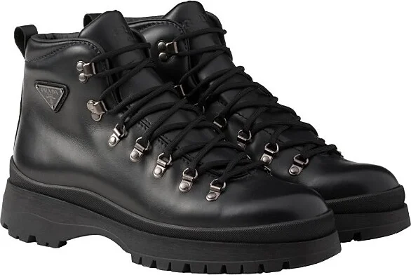 Prada Men's Brixxen Leather Booties