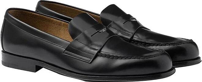 Prada Men's Brushed Leather Loafers