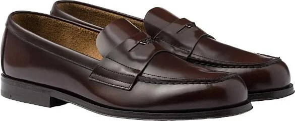 Prada Men's Brushed Leather Loafers