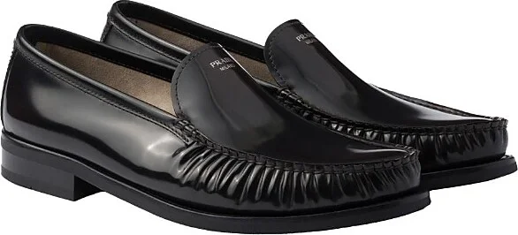 Prada Men's Brushed Leather Loafers