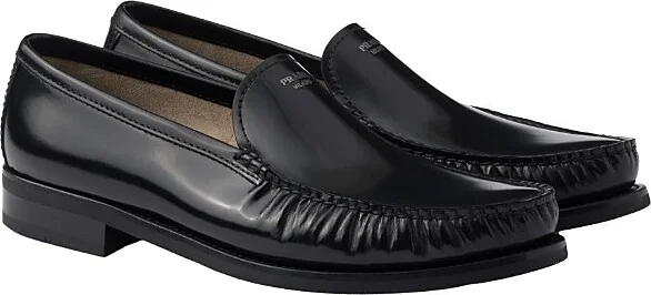 Prada Men's Brushed Leather Loafers