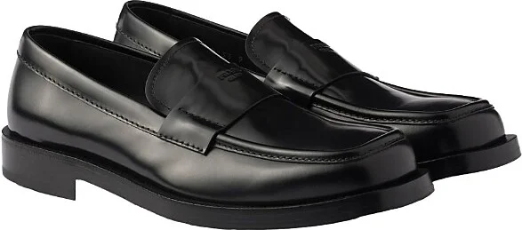 Prada Men's Brushed Leather Loafers