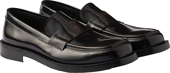 Prada Men's Brushed Leather Loafers
