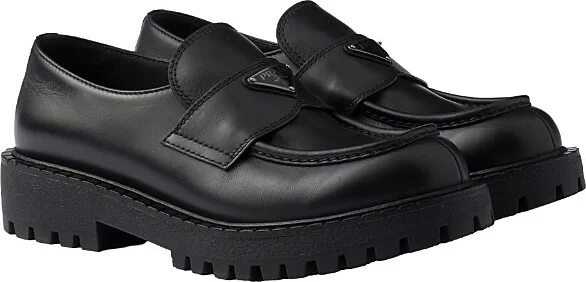 Prada Men's Brushed Leather Loafers