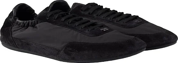 Prada Men's Collapse Re-Nylon and Suede Elasticized Sneakers
