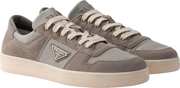 Prada Men's Downtown Re-Nylon and Suede Sneakers