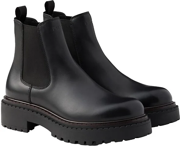 Prada Men's Leather Chelsea Boots