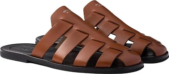Prada Men's Leather Fisherman Mules
