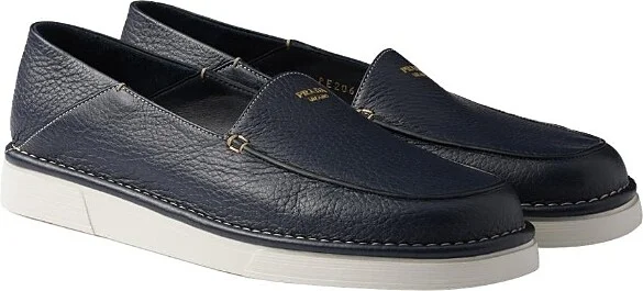 Prada Men's Leather Slip-On Loafers