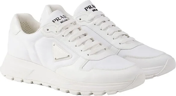 Prada Men's Prax 01 Re-Nylon and Brushed Leather Sneakers