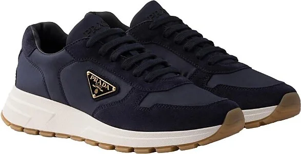 Prada Men's Prax 01 Re-Nylon and Suede Sneakers