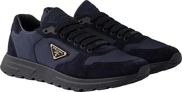 Prada Men's Prax 2.0 Re-Nylon and Suede Sneakers