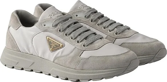 Prada Men's Prax 2.0 Re-Nylon and Suede Sneakers