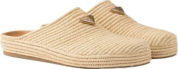 Prada Men's Raffia Mules
