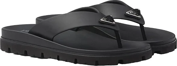 Prada Men's Rubber Thong Sandals