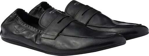 Prada Men's Shuffle Antiqued Leather Loafers