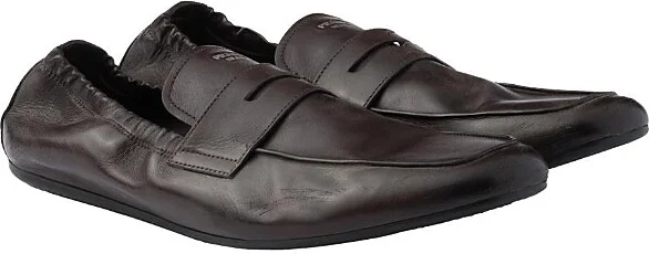 Prada Men's Shuffle Antiqued Leather Loafers