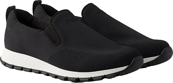 Prada Men's Stretch Knit Slip-On Sneakers