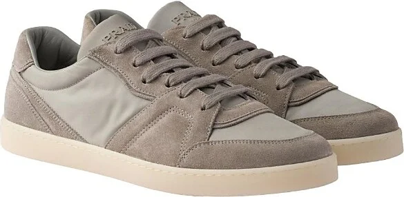 Prada Men's Suede and Re-Nylon Sneakers