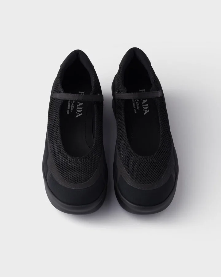 Prada Mesh Fabric Ballerinas Flat - Image 4
