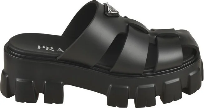 Prada Monolith Caged Mules