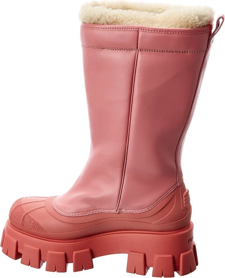 Prada Monolith Leather Boot - Image 2