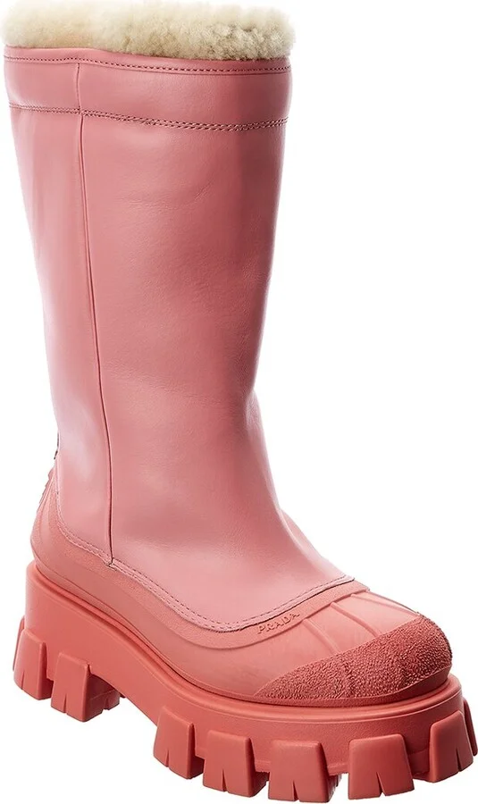 Prada Monolith Leather Boot
