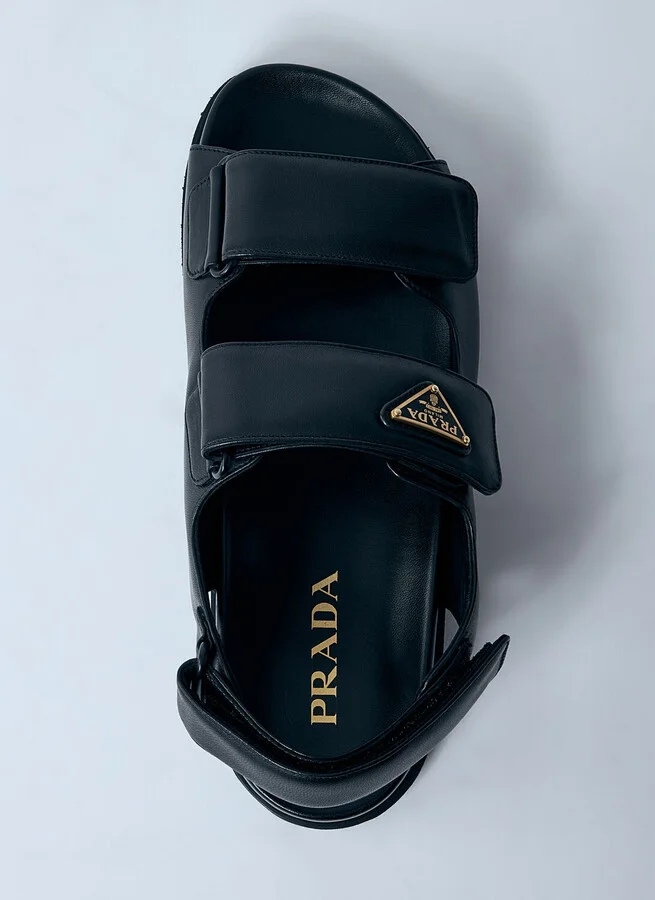 Prada Padded Leather Sandals - Woman Sandals Black Eu - 40 - Image 5
