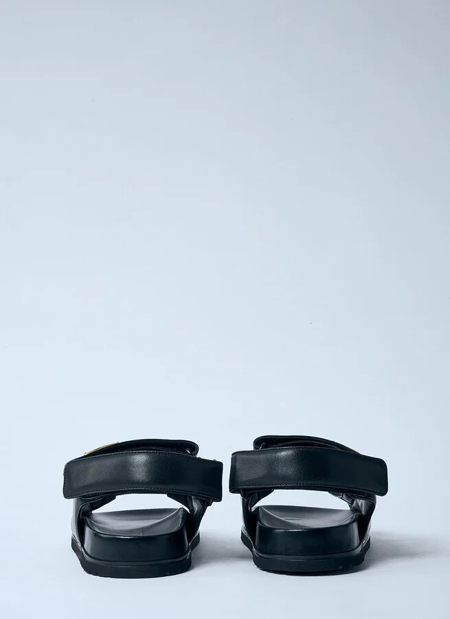 Prada Padded Leather Sandals - Woman Sandals Black Eu - 40 - Image 6