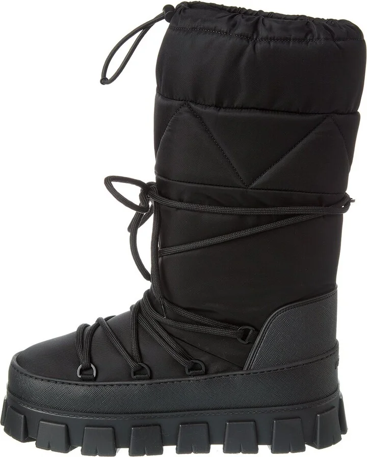 Prada Padded Nylon & Leather Boot - Image 2