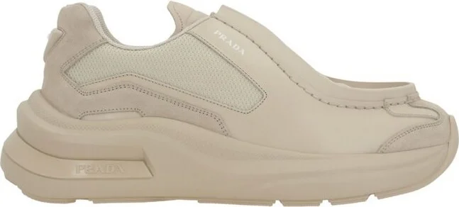 Prada Panelled Round-Toe Chunky Sneakers