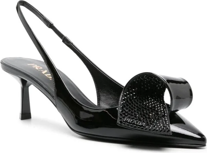 Prada Patent Leather Slingback Pumps - Image 3