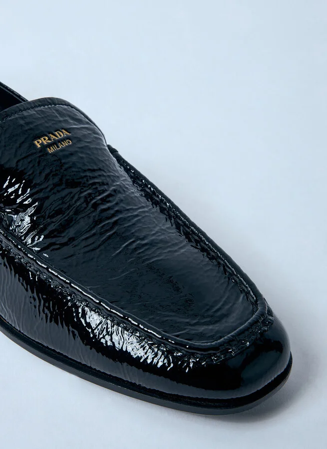Prada Patent Loafers - Woman Loafers Black Eu - 39 - Image 3