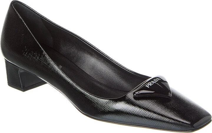 Prada Patent Saffiano Leather Pump