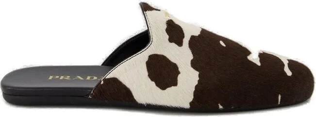 Prada Pattern-Printed Mules
