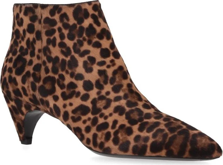 Prada Pointed Leopard Cavallino Boots - Image 2