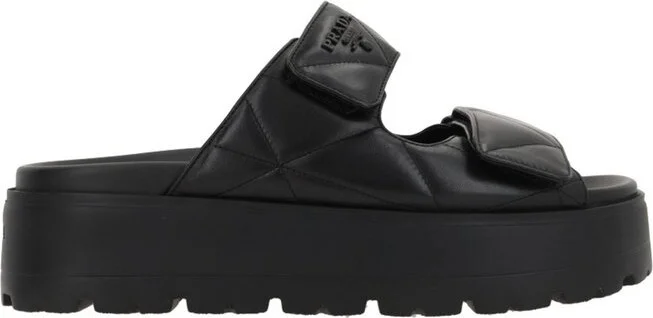 Prada Quilted Slip-On Sandals