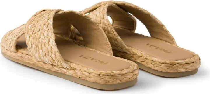 Prada Raffia Slides - Image 3