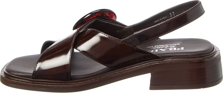 Prada Re-Edition Brushed Leather Sandal - Image 2